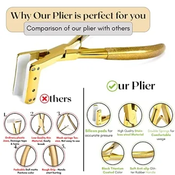 My Hair Tools Professional Tape in Extensions Pliers Gold Color