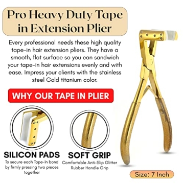 My Hair Tools Professional Tape in Extensions Pliers Gold Color