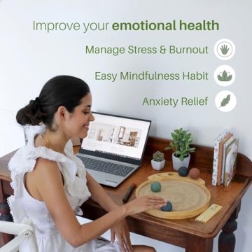 Zen Garden Kit for Desk - Bamboo Meditation Tray Gift