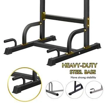 Power Tower, BangTong&Li Pull Up Bar Dip Station/Stand for Home Gym Strength Training Workout Equipment(Newer Version)