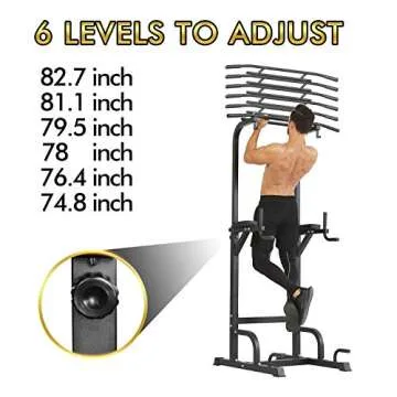 Power Tower, BangTong&Li Pull Up Bar Dip Station/Stand for Home Gym Strength Training Workout Equipment(Newer Version)