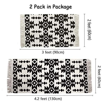 Stylish HEBE Cotton Rugs Set - Machine Washable & Durable