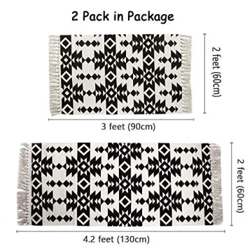 Stylish HEBE Cotton Rugs Set - Machine Washable & Durable
