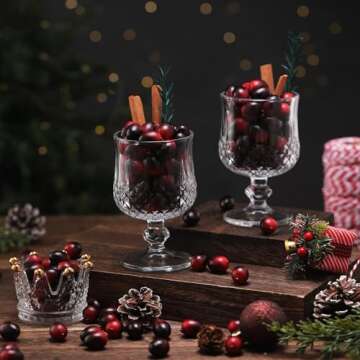 Wavwavw 100 Pcs Christmas Artificial Cranberries Fruit Fake Cranberries for Christmas Tree Decoration Wedding Garland DIY Craft Table Decoration Photo Props