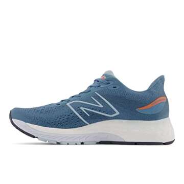 New Balance Men's Fresh Foam X 880 V12 Running Shoe, Spring Tide/Vibrant Orange/Morning Fog, 13