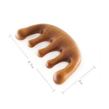 Menesia Wood Scalp Comb for Hair Growth and Massage