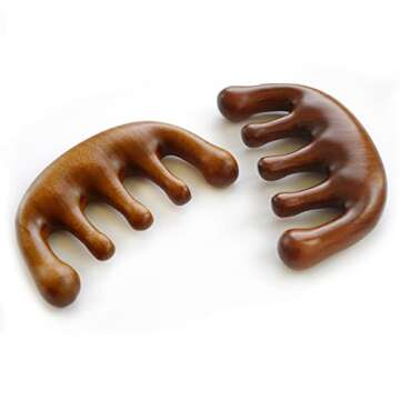 Menesia Wood Scalp Comb for Hair Growth and Massage