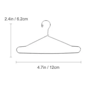 JANOU Miniature Wire Clothes Stand for Dollhouses 10pcs