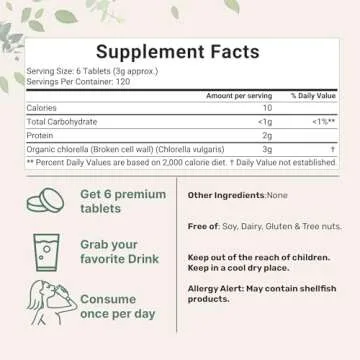 Organic Chlorella Tablets for Detox and Wellness