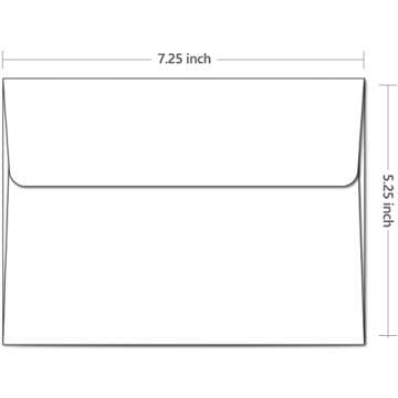 Ohuhu A7 Printable White 5x7 Envelopes 250 Pack - Quick Self Seal, for 5x7 Cards, Perfect for Christ...