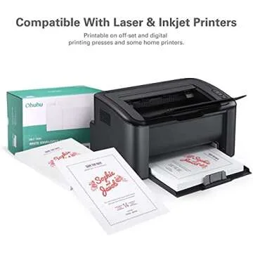 Ohuhu A7 Printable White 5x7 Envelopes 250 Pack - Quick Self Seal, for 5x7 Cards, Perfect for Christmas Cards, Weddings, Invitations, Photos, Graduation, Baby Shower, 5.25 x 7.25 inches