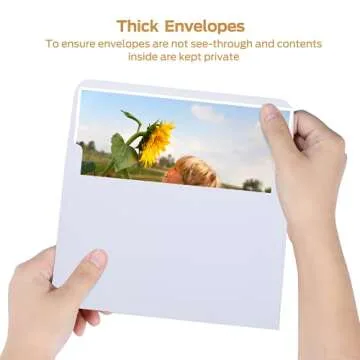 Ohuhu A7 Printable White 5x7 Envelopes 250 Pack - Quick Self Seal, for 5x7 Cards, Perfect for Christmas Cards, Weddings, Invitations, Photos, Graduation, Baby Shower, 5.25 x 7.25 inches