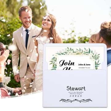 Ohuhu A7 Printable White 5x7 Envelopes 250 Pack - Quick Self Seal, for 5x7 Cards, Perfect for Christmas Cards, Weddings, Invitations, Photos, Graduation, Baby Shower, 5.25 x 7.25 inches