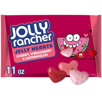 JOLLY RANCHER Assorted Fruit Flavored Jelly Hearts, Valentine's Day Candy Bag, 11 oz