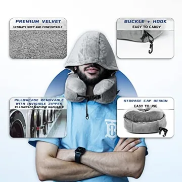 Cuddool Hoodie Travel Pillow for Ultimate Comfort