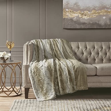 Madison Park Zuri Luxurious Faux Fur Throw for Any Occasion