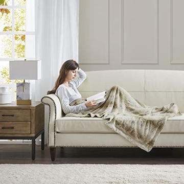 Madison Park Zuri Luxurious Faux Fur Throw for Any Occasion