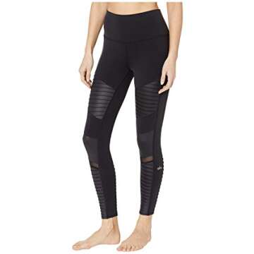 Alo 7/8 High-Waist Moto Leggings Black XS 25