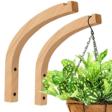 FGSAEOR Wooden Plant Hanger Hooks for Home Decor