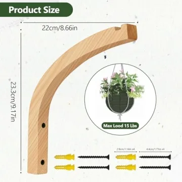 FGSAEOR Wooden Plant Hanger Hooks for Home Decor