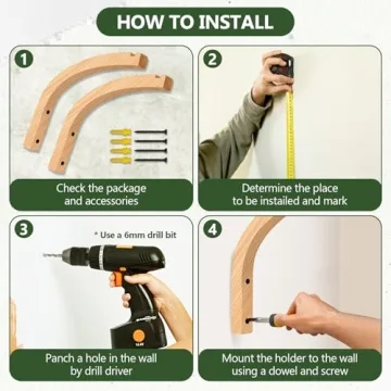 FGSAEOR Wooden Plant Hanger Hooks for Home Decor