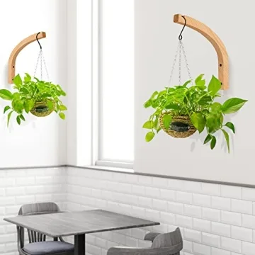 FGSAEOR Wooden Plant Hanger Hooks for Home Decor