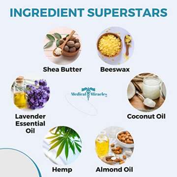 Medical Miracles Hemp 500 Mg Ultra Strength Healing Salve Ideal for HIPS, Joints, Neck, Back, Elbows...