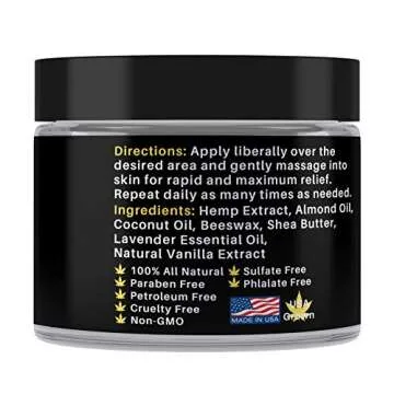 Medical Miracles Hemp 500 Mg Ultra Strength Healing Salve Ideal for HIPS, Joints, Neck, Back, Elbows, Fingers, Hands, and Knees Made in USA
