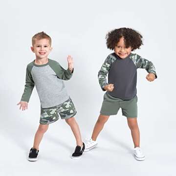 Gerber Baby Boy's Toddler 3-Pack Pull-On Knit Shorts, Green Camo, 3-6 Months
