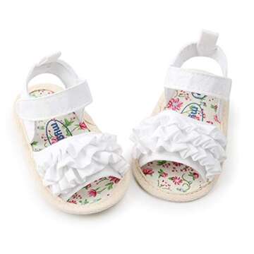 Infant Baby Girls Sandals, Premium Soft Rubber Sole Anti-Slip Summer Toddler Flats First Walkers Sho...