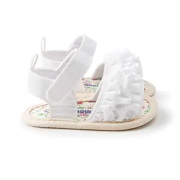 Infant Baby Girls Sandals, Premium Soft Rubber Sole Anti-Slip Summer Toddler Flats First Walkers Shoes