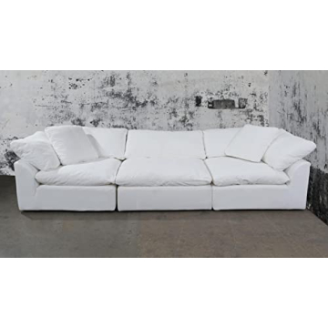 Stylish Sunset Trading Cloud Puff Fabric Sofa Slipcover