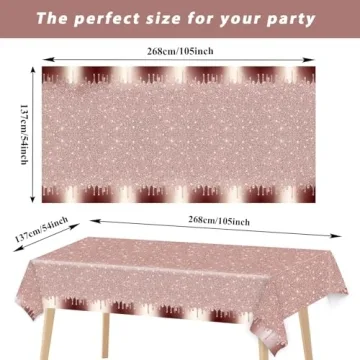 Rose Gold Sequin Tablecloths for Parties and Events