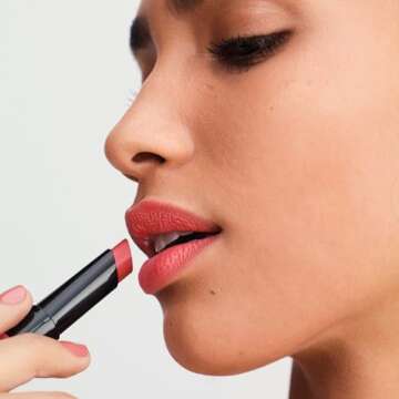 Rimmel Lasting Finish Matte Lipstick - All-Day Intense Lip Color with Exclusive Ruby and Diamond Complex - 145 Peach Petal, .14oz