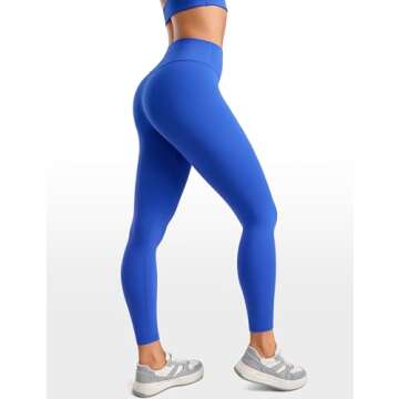 INGIA Womens High Waisted Lounge Yoga Legging 25" Butt Lifting Workout No Front Seam Tummy Control Gym Yoga Pants Royal Small