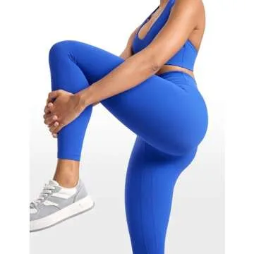 INGIA Womens High Waisted Lounge Yoga Legging 25" Butt Lifting Workout No Front Seam Tummy Control Gym Yoga Pants Royal Small