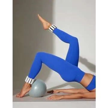 INGIA Womens High Waisted Lounge Yoga Legging 25" Butt Lifting Workout No Front Seam Tummy Control Gym Yoga Pants Royal Small