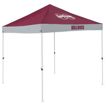Logo Brands NCAA Mississippi State Bulldogs Economy Canopy Tailgate Tent (9' x 9') – Powder-Coated...