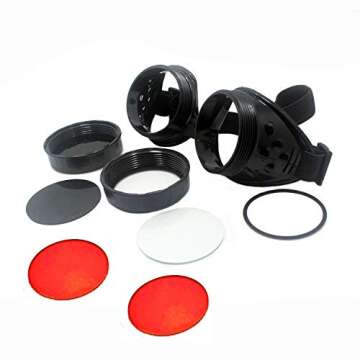 TamBee Steampunk Goggles with Red Lenses for Halloween