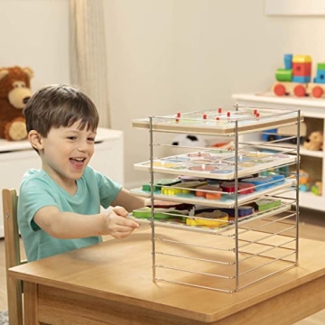 Melissa & Doug Multi-Fit Puzzle Rack - 12 Slot Organizer