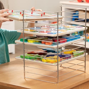 Melissa & Doug Multi-Fit Puzzle Rack - 12 Slot Organizer