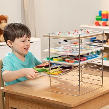 Melissa & Doug Multi-Fit Puzzle Rack - 12 Slot Organizer