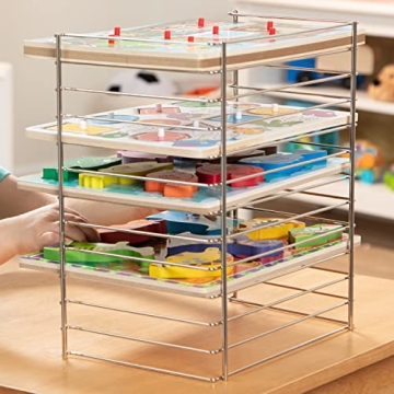 Melissa & Doug Multi-Fit Puzzle Rack - 12 Slot Organizer