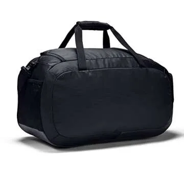 Under Armour Adult Undeniable Duffle 4.0 Gym Bag , Black (001)/Silver , Medium