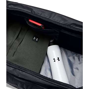Under Armour Adult Undeniable Duffle 4.0 Gym Bag , Black (001)/Silver , Medium