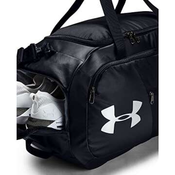 Under Armour Adult Undeniable Duffle 4.0 Gym Bag , Black (001)/Silver , Medium