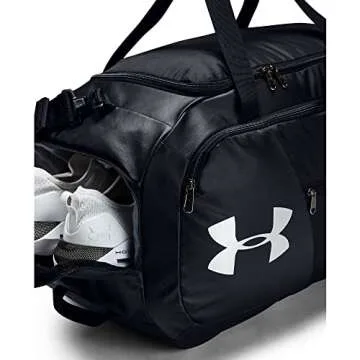 Under Armour Adult Undeniable Duffle 4.0 Gym Bag , Black (001)/Silver , Medium