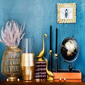 VOHO Amber Tealight Candle Holders Set for Elegant Decor