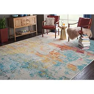Nourison Celestial 9x12 Abstract Area Rug - Easy Clean
