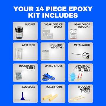 ArmorPoxy Garage Epoxy Floor Kit – Industrial Grade, 2 Part Epoxy Coating for Concrete for Garages...